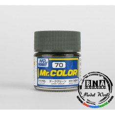 Solvent-Based Acrylic Paint - Flat Dark Green (10ml)