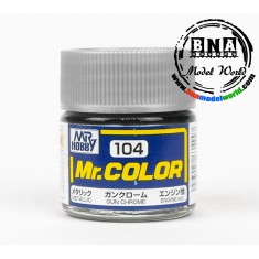 Solvent-Based Acrylic Paint - Metallic Gun Chrome (10ml)