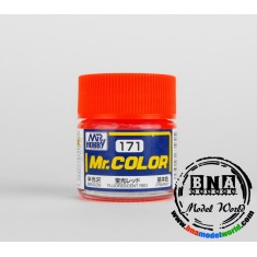 Solvent-Based Acrylic Paint - Gloss Fluorescent Red (10ml)