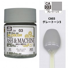Ash & Machine Grey Tone #3 Gloss (18ml, solvent-based acrylic resin paint)