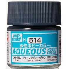 Water-Based Acrylic Paint - Aqueous Flat Grau WWII (10ml)