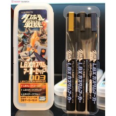 LBX Custom Marker Set 003 (LM07 Red Gold, LM08 dark black, LM09 Dark Blue)
