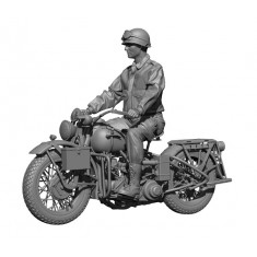 1/24 WWII US Para American Rider with Bike