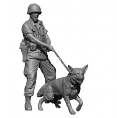 1/35 Vietnam War US K9 Handler