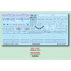 1/144 Wizz Air Airbus A321 New Painting Decals for Zvezda kits