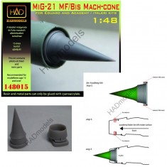 1/48 MiG-21 MF/BiS Mach-cone for Eduard/Academy/Italeri kits