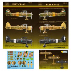 Decals for 1/32 Fiat CR-42 (Italian Night Fighter + Hungarian)