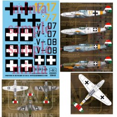 Decals for 1/32 Messerschmitt Bf 109 F-4/b (yellow 7/17 & V03/07)