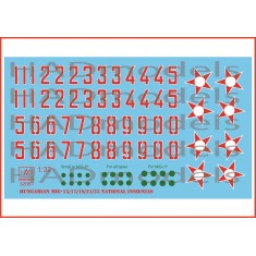 Decals for 1/32 Hungarian National insignias (stars & numbers)
