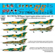 Decal for 1/32 MiG-21/23 Hungarian Air Force insignias