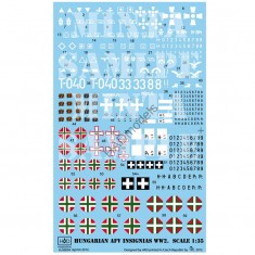 Decals for 1/35 WWII Hungarian Tanks Part.II Toldi I, Csaba, Ansaldo, Hetzer, Teherautok