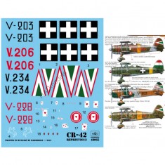 Decals for 1/48 Hungarian Fighters CR-42