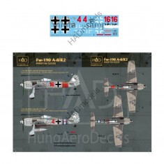 Decals for 1/48 Fw-190 A-8/R2 Red 4 Ur Sau & Red16 Schwarzer Panther