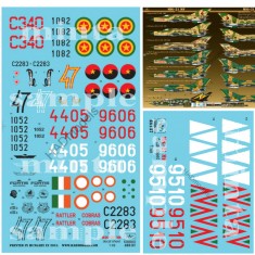 1/48 MiG-21MF Decals (HAF4405/9606/9510, Indian C2283, Angolan C340, Ethiopian1082/1052)