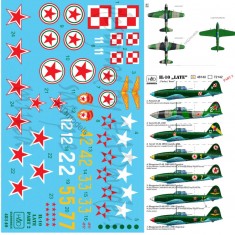 Decals for 1/48 Hungary/Soviet/Poland IL-10 Part.2