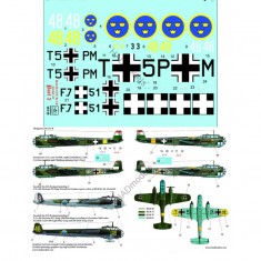 Decals for 1/48 Dornier Do-215 B-4/Do-17S (Hungarian, Swedish & German)