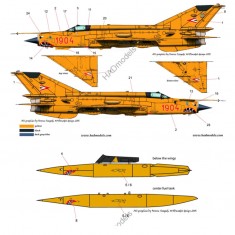 Decals for 1/48 MiG-21 Bis Capeti