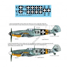 Decals for 1/48 Messerschmitt Bf 109 G-2/G-4 (V313 & V350)