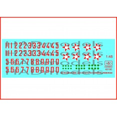 Decals for 1/48 Hungarian National Insignias (Stars and Numbers)