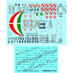 Decals for 1/72 Hungarian/Polish/Czech Air Force An-26