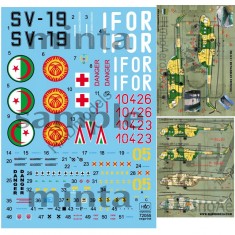 Decals for 1/72 Mi-8 (Hungarian 10423 IFOR/10426, Kirgizian 05, Cambodia-19)