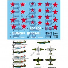 Decals for 1/72 MiG-3 (Russian white 42, red 02, Za Rodina, Za Stalina)