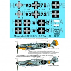 Decals for 1/72 Messerschmitt Bf 109 G-14/G-6 Trop (HUN V372, W113)