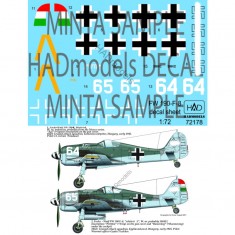 Decals for 1/72 FW-190 F-8 (64 AGI, 65 Pottom)