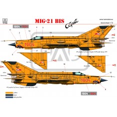 Decals for 1/72 MiG-21 Bis Capeti