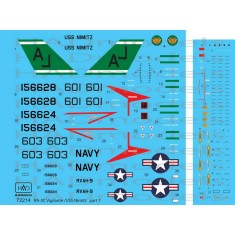 Decals for 1/72 RA-5C Vigilante 1 / USS Nimizt with Full Stencil