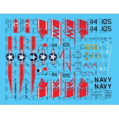 Decals for 1/72 Grumman F-14A Tomcat VF-1 Wolfpack USS Enterprise