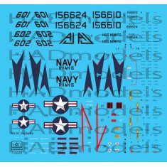 Decals for 1/72 RA-5C Vigilante part 3 / USS Nimizt with full stencil