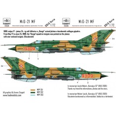 Decal for 1/72 MiG-21 MF 9309 'Dongo' Squadron with Star National Insignias