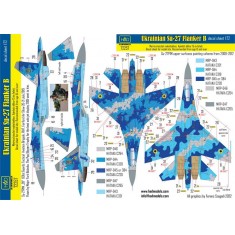 1/72 Ukrainian Su-27P1M Flanker B Digital Camouflage Decal Sheet