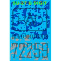 Decal for 1/72 Ukrainian Su-27 P1M Flanker B Digit Camouflage