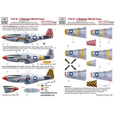 1/32 North American P-51B Mustang Decal Sheet