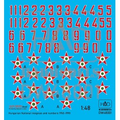1/48 Hungarian National Insignias and Numbers 1950-1990 Decal sheet