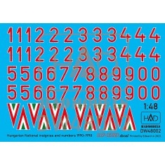 1/48 Hungarian National Insignias and Numbers 1990-1998 Decal sheet