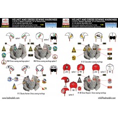 Decal for 1/48 F-14A-D Helmets & Sewing VF-2 VF-101 VF-31