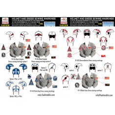 Decal for 1/48 F-14A-D Helmets & Sewing Patches VF-143 VF-213 VF-41