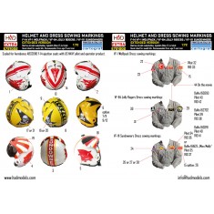 Decal for 1/72 F-14 (VF-111, VF-41,VF-1) Helmets & Military Dress Sewing