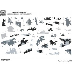 1/72 Su-25 Ukrainian Digital Camouflage Paint Mask for Zvezda kit