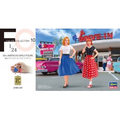 1/24 50s American Girls Figure 2 Kits Height 72.5mm 71.5mm (FC10)