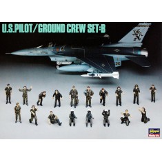 1/48 US Pilot/Ground Crew Set B w/Airbases Equipments