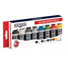 Acrylic Paint Set for Airbrush - Scale Modelling Basic Colours (8 x 17ml)