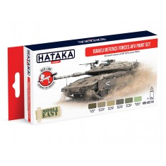 Acrylic Paint Set for Airbrush for Brush - Israeli Defence Forces AFV (17ml x6)