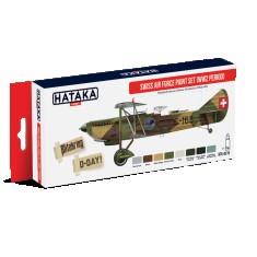 Acrylic Paint Set for Airbrush - WWII Swiss Air Force 1930s-1940s (17ml x 8)