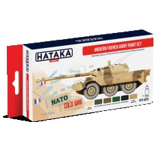 Acrylic Paint Set for Airbrush - Modern French Army Vehicles from 1950s till present (17ml x 6)