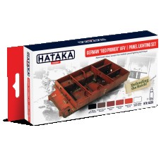 Acrylic Paint Set for Airbrush - German "Red Primer" AFV Panel Lighting (17ml x 6)