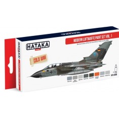 Acrylic Paint Set for Airbrush - Modern Luftwaffe Set Vol.1: from 1960s to Early 1980s (17ml x 8)